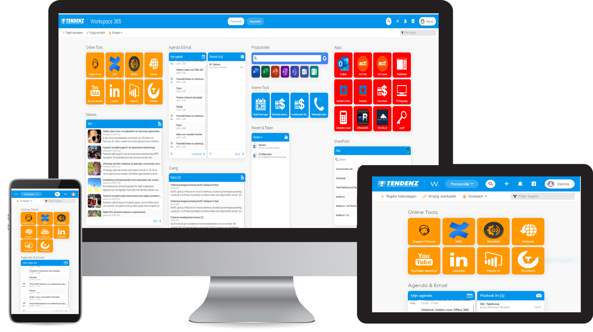 WebCloud365tendenz Een Online werkplek, Dé oplossing voor bedrijven met meerdere vestigingen, of medewerkers die vanuit huis werken of veel onderweg zijn!